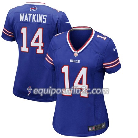 Camiseta Mujer NFL Buffalo Bills Sammy Watkins 14 Nike Azul 